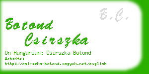 botond csirszka business card